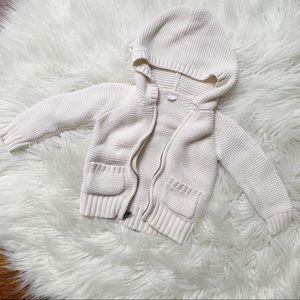 Baby Gap Knit hooded zip sweater